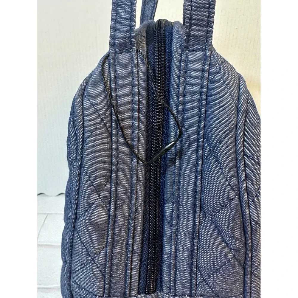 Vera Bradley Lunch Bunch Quilted Denim Insulated Lunch Bag Indigo Blue 24761-L81